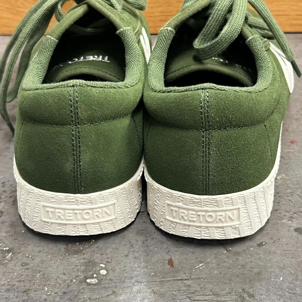 NWOT Tretorn Nylite Green Suede Sneakers size 8.5 - Picture 3 of 5
